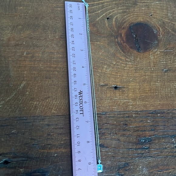 Aquamarine and CZ Silver Necklace - NWOT - Picture 10 of 10